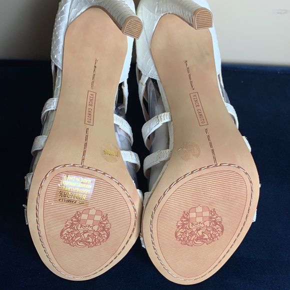 🆕 Vince Camuto Kamella Strappy Dress Sandals Women’s 8 1/2 M New! NWOT Ivory - Picture 8 of 9